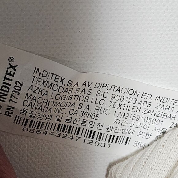 Zara Ivory Ribbed Knit High Rise Pull On Wide Leg Pants - Picture 10 of 10